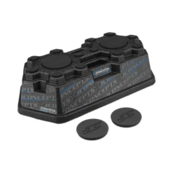 JConcepts, Inc. Finnisher Car Stand, Matte Black with Pads & Logo Plug