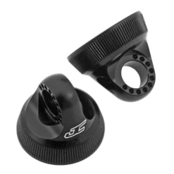 JConcepts, Inc. Fin 12mm V2 Shock Cap, Black (2)