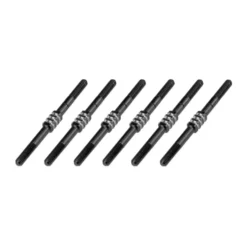 JConcepts, Inc. B6.3 Fin Titanium Turnbuckle Set, Black (6 pcs)