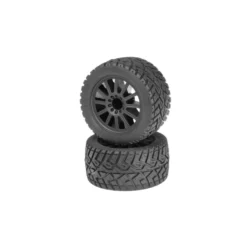 JConcepts, Inc. G-LocsTire, Yellow Mnt 2.8 Blk Wheel:EST, ERU