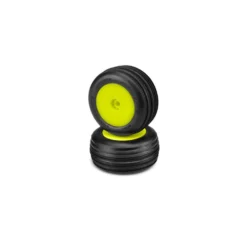 JConcepts, Inc. Carvers Tire, Green Compound Premounted, Yellow(2)