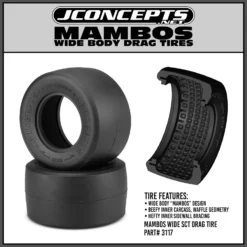 JConcepts, Inc. Mambos Drag Racing Rear Tires, Green Compound (2) -JConcepts Sales Store JCO311702 A2 HDF12K8E