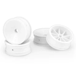 JConcepts, Inc. Mono 2.2" Front Wheel, White (4): RC10, RC10B2, RC10B3