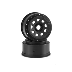 JConcepts, Inc. 9-shot 17mm Hex SCT Tire Wheels, Black (2)